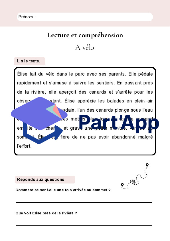 Lecture et compréhension – 10 textes courts sur le thème du sport – 4H-5H_6