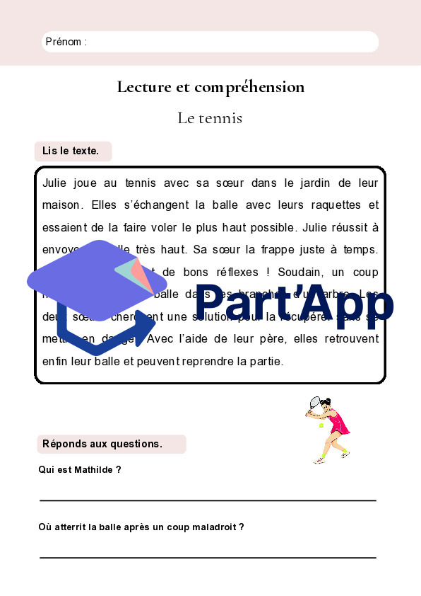 Lecture et compréhension – 10 textes courts sur le thème du sport – 4H-5H_7