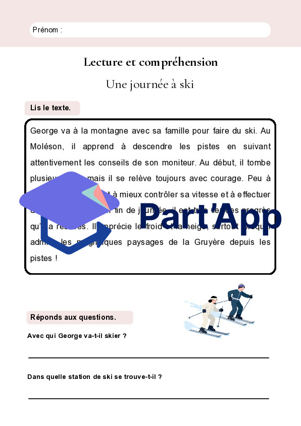 Lecture et compréhension – 10 textes courts sur le thème du sport – 4H-5H_8