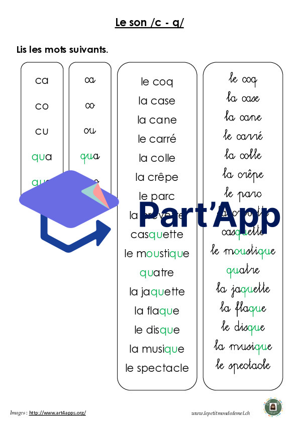 Sons c, q, on, s(z), d, en, in / temps 3_3