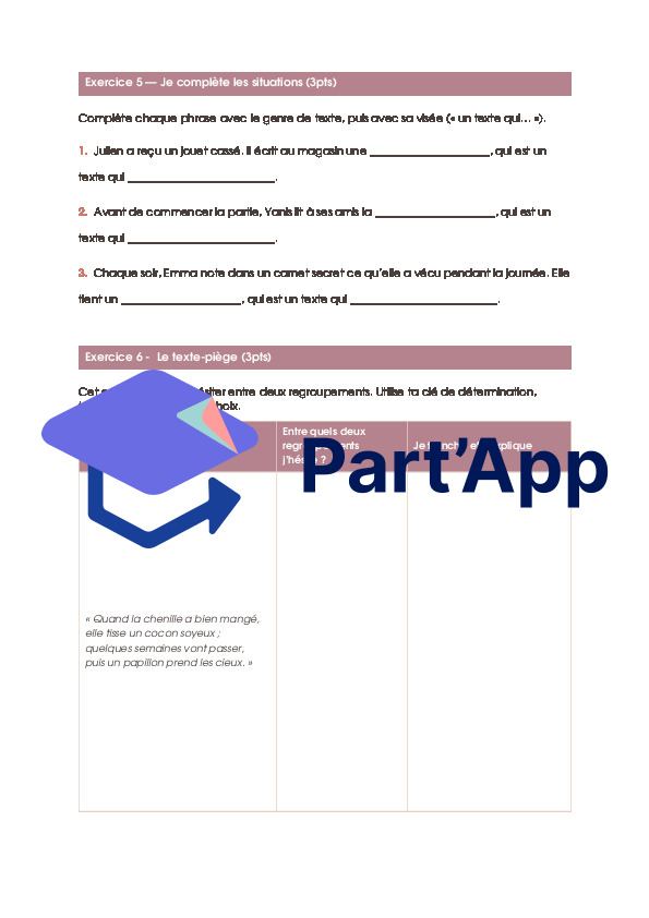 Français - évaluation formative - les regroupements de genres_9