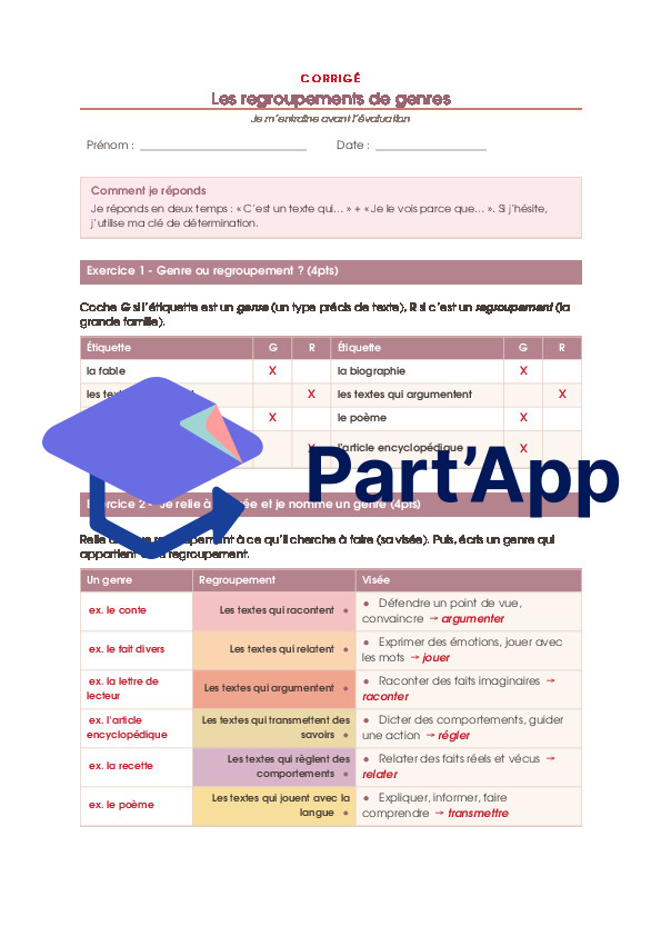 Français - évaluation formative - les regroupements de genres_3