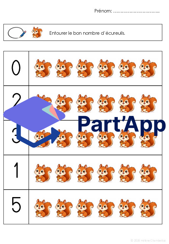 Dénombrer des quantités 0 à 6_18