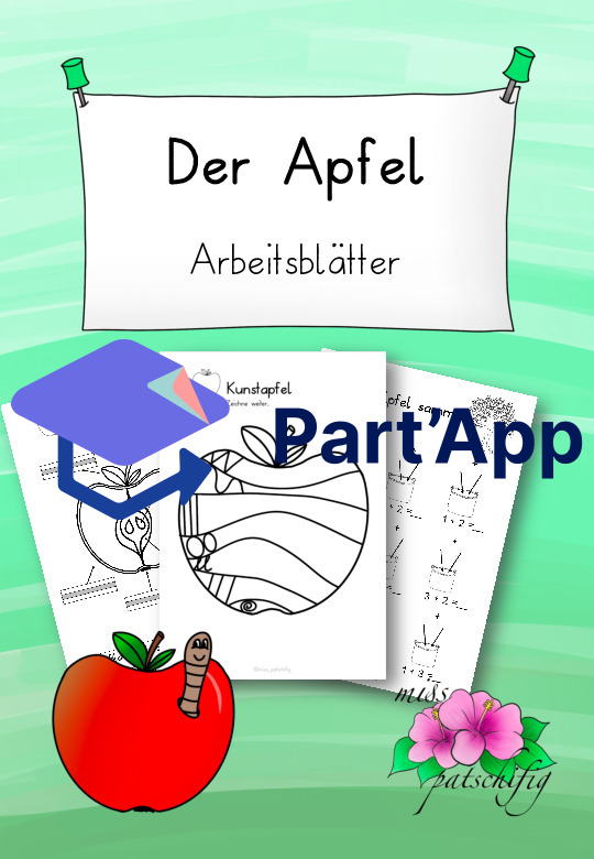 Apfel Arbeitsblätter 1. Klasse - differenziert_2