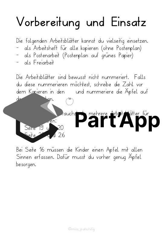 Apfel Arbeitsblätter 1. Klasse - differenziert_4