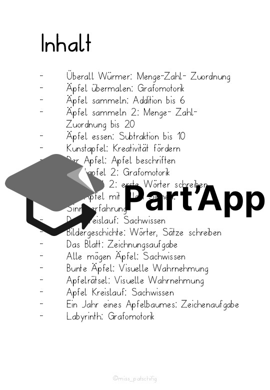 Apfel Arbeitsblätter 1. Klasse - differenziert_6