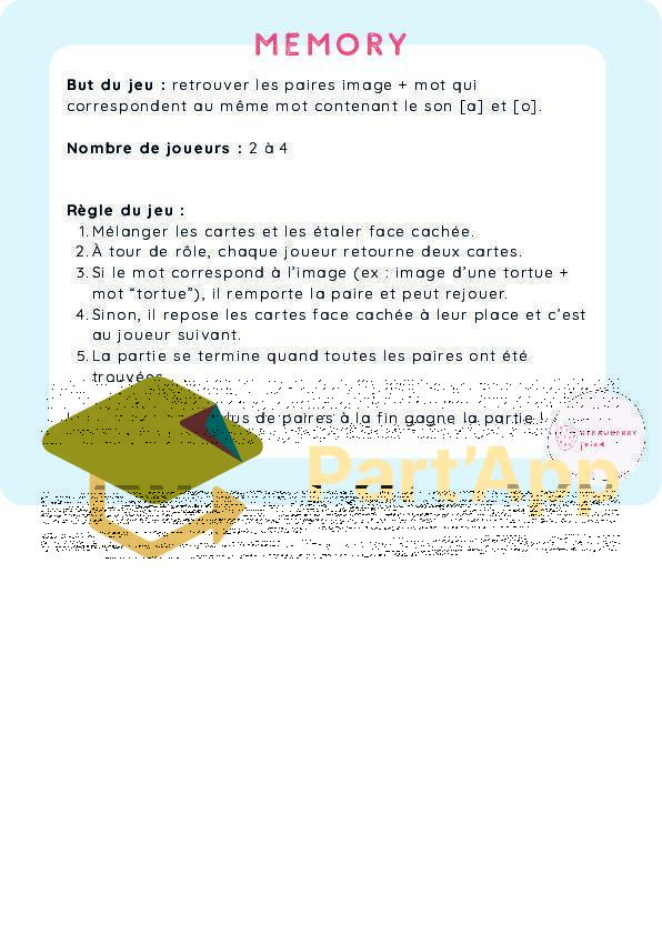 3P 4P - français - memory - sons a et o_10