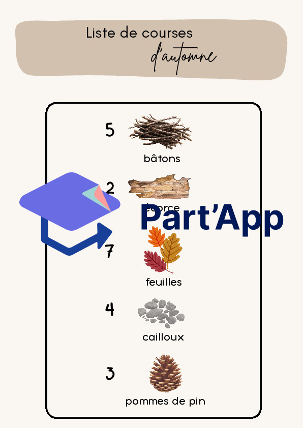 Automne Course Part'App | Listes de courses d'automne