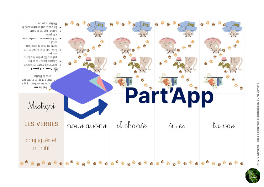 🐱 Mistigri des verbes – Infinitif et verbe conjugué_2