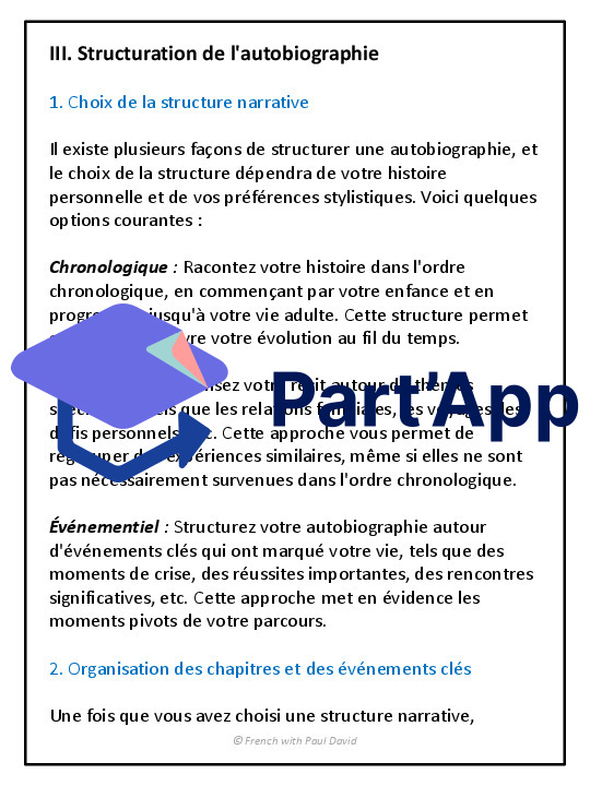 Part'App | Écrire son autobiographie - Guide complet