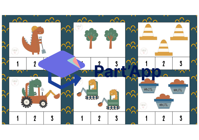 Cartes à pinces collections jusqu'à 6 Dinos_3