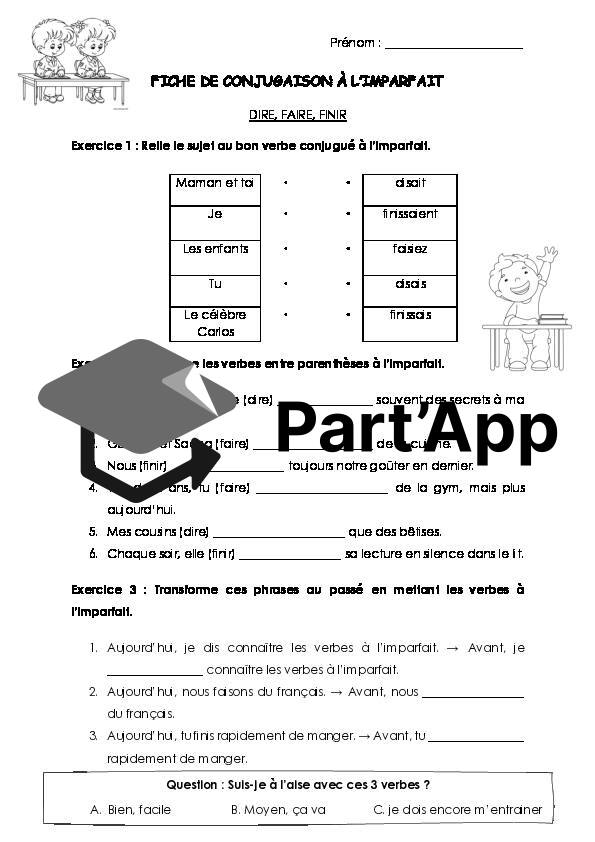 fiche (finir, dire et faire) à l'imparfait_7