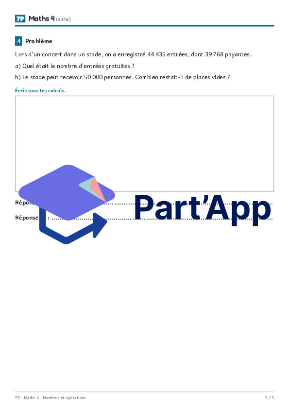 Maths 7P – Dossier nombres et opérations : 31 fiches pour devoirs ou travail autonome - Fiches élèves ET correctif_10