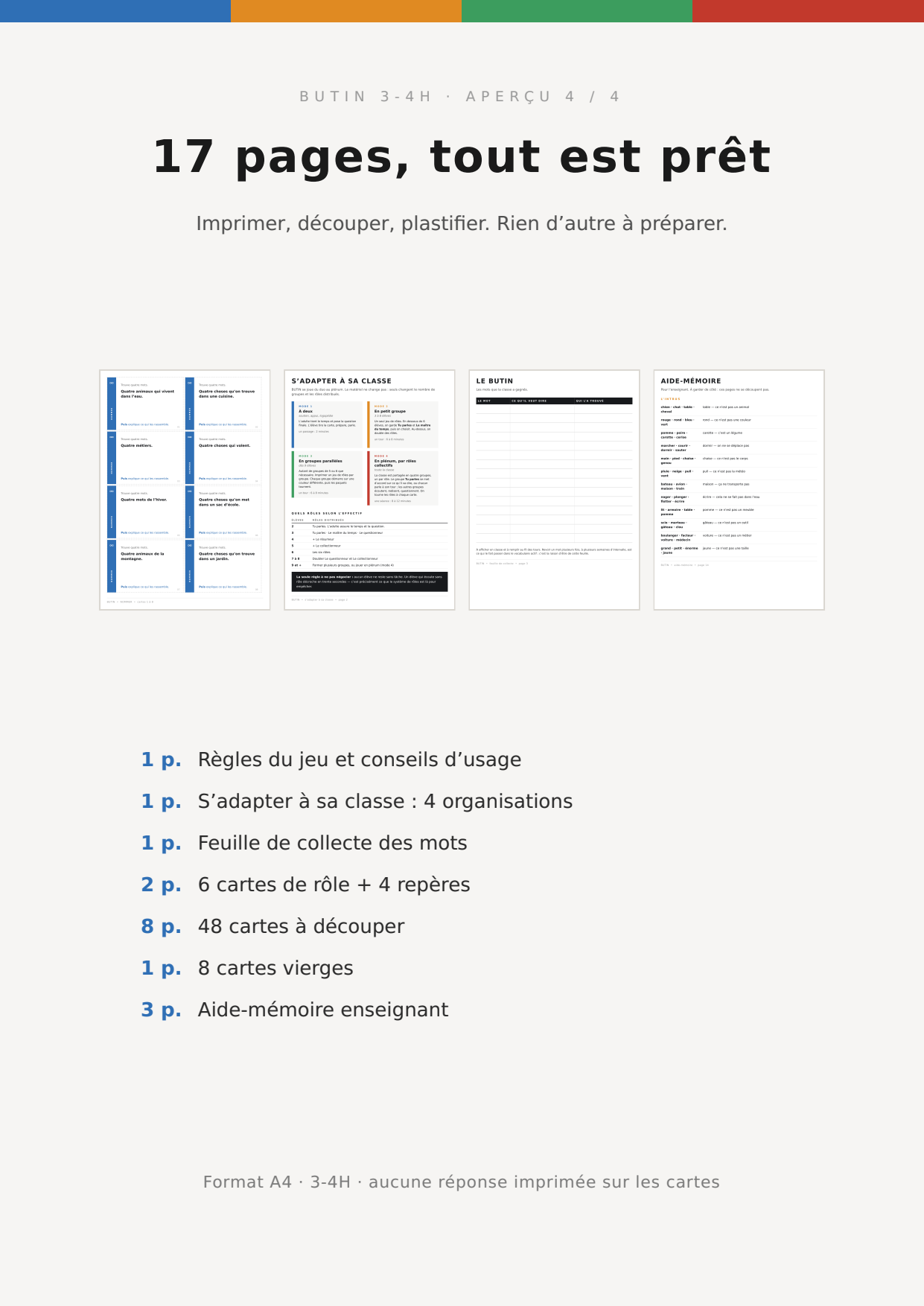 Butin 3-4H : 48 cartes pour enrichir son vocabulaire_5