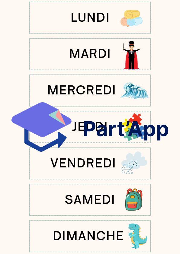 Etiquettes les jours de la semaine pour calendrier_2