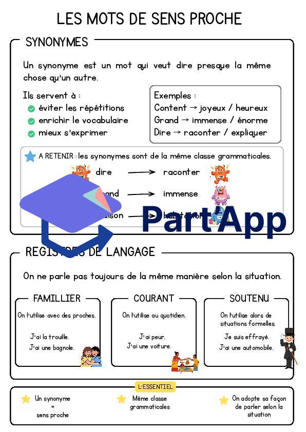 Aide-mémoire - vocabulaire module 5 (synonyme - registre de langage)_3