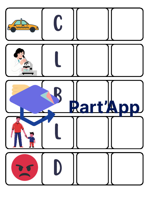 Cartes à plastifier – Mots CVC en Anglais (Blending & Phonics) - Atelier Autonome_4