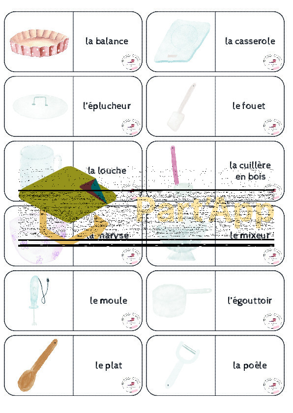 Français 5-6P - La recette - Domino Ustensiles_2