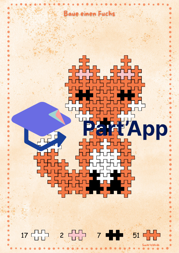 🦊 Gabarit à emboîter « Renard » Plus-Plus Atelier d'automne_3