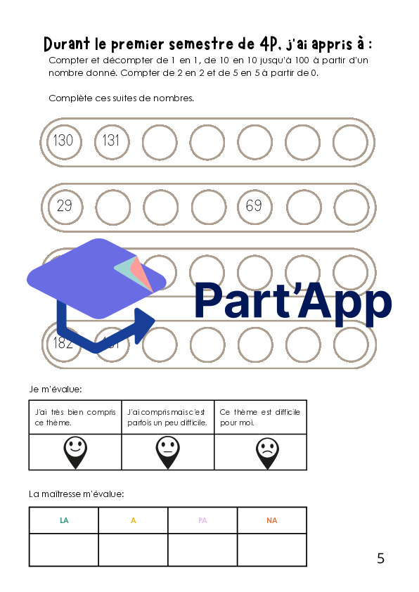 Math 4P, Dossier d'évaluation premier semestre_6