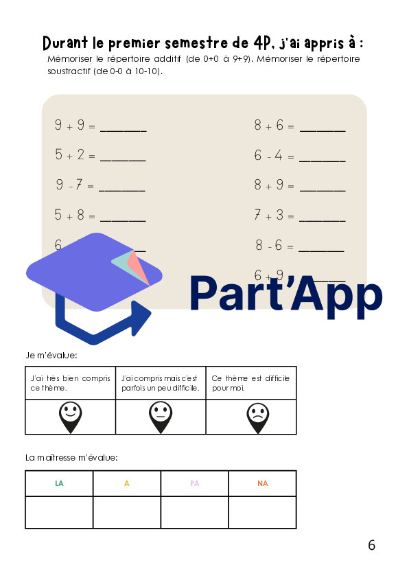 Math 4P, Dossier d'évaluation premier semestre_7