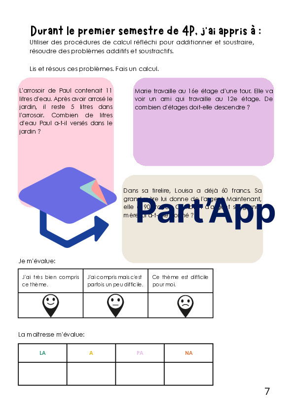 Math 4P, Dossier d'évaluation premier semestre_8