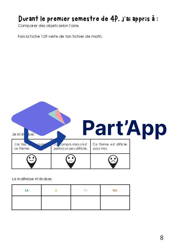 Math 4P, Dossier d'évaluation premier semestre_9