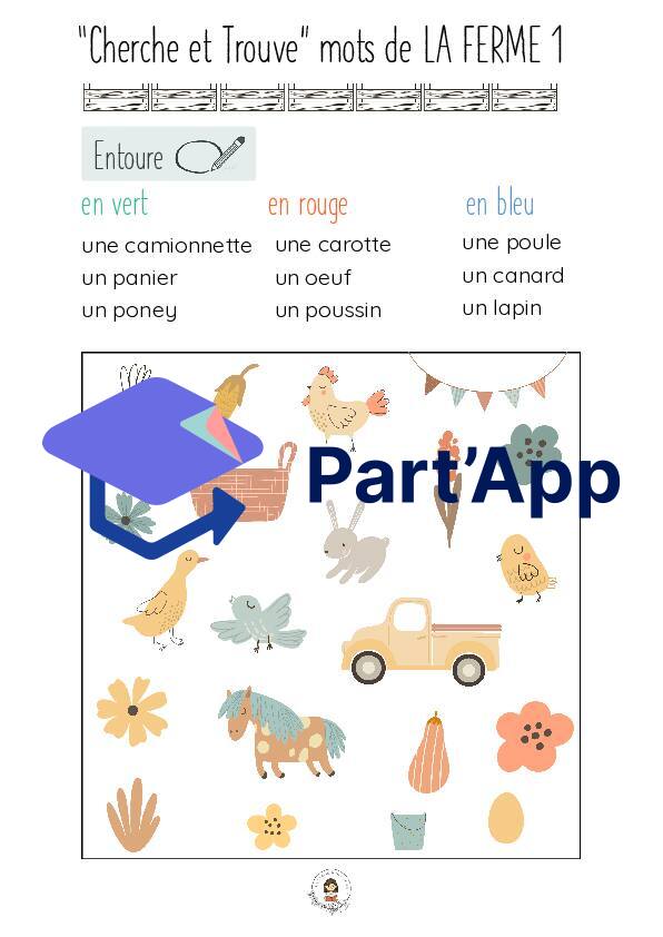 LA FERME 3 fiches "cherche et trouve mots-images"_2