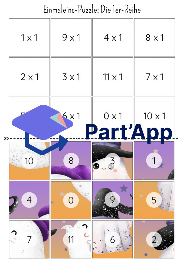 12 Puzzle de calcul tables de multiplication édition Halloween_4