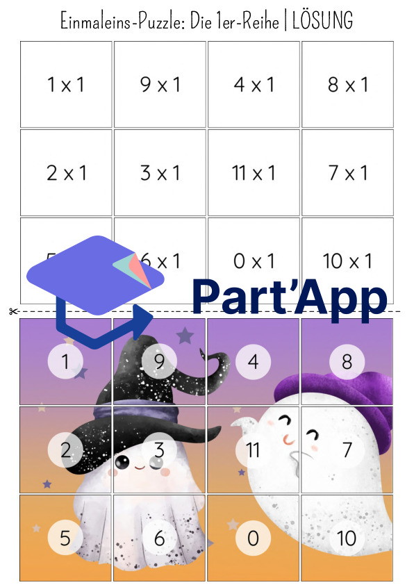 12 Puzzle de calcul tables de multiplication édition Halloween_5