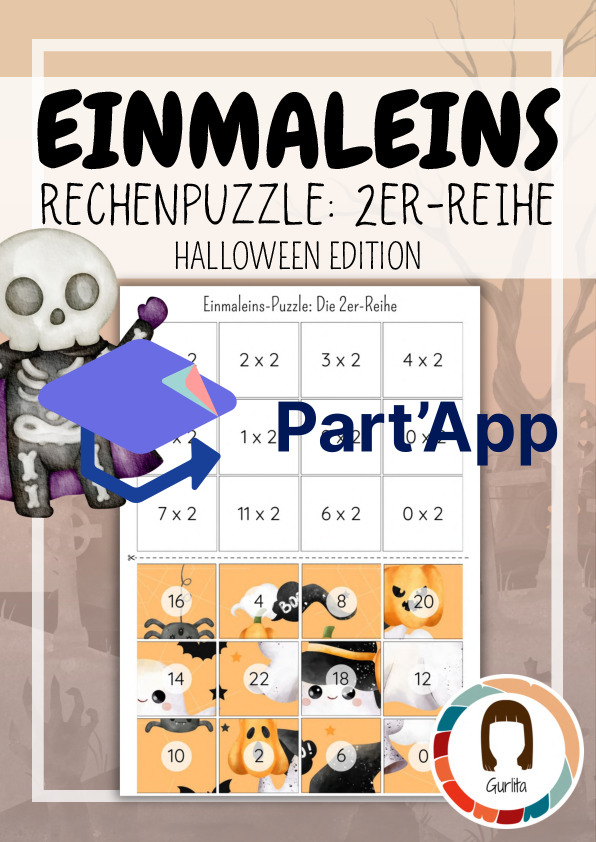12 Puzzle de calcul tables de multiplication édition Halloween_6