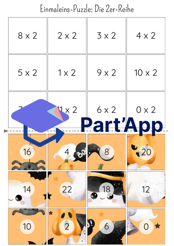 12 Puzzle de calcul tables de multiplication édition Halloween_8