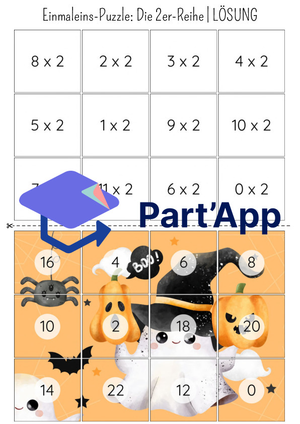 12 Puzzle de calcul tables de multiplication édition Halloween_9