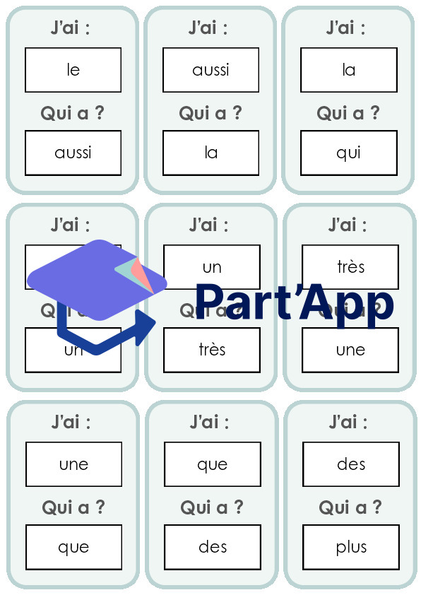 Jeu des mots outils : j'ai... qui a ?_2