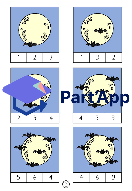 Cartes à compter Chauve-souris Lune_2