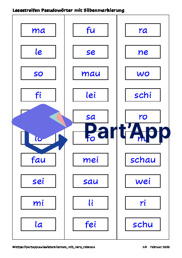 Lesestreifen Pseudowörter (Blitzlesen)_2