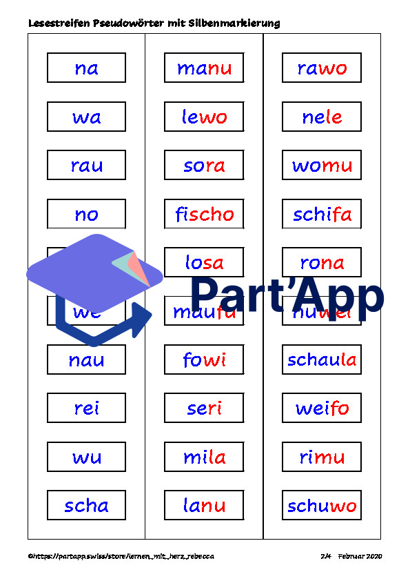 Lesestreifen Pseudowörter (Blitzlesen)_3