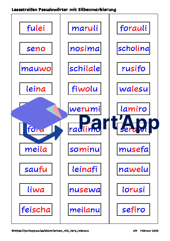 Lesestreifen Pseudowörter (Blitzlesen)_4