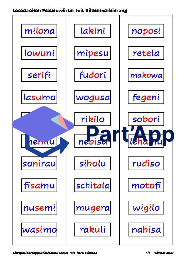 Lesestreifen Pseudowörter (Blitzlesen)_5
