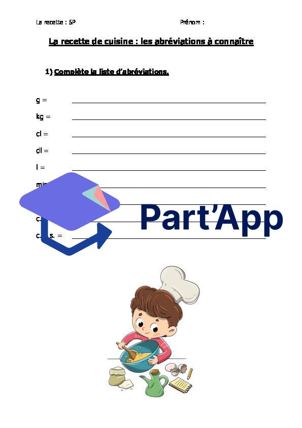 La recette - fiche abréviations_2