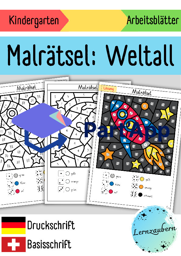 Malen nach Zahlen: Weltall (Kindergarten)_2