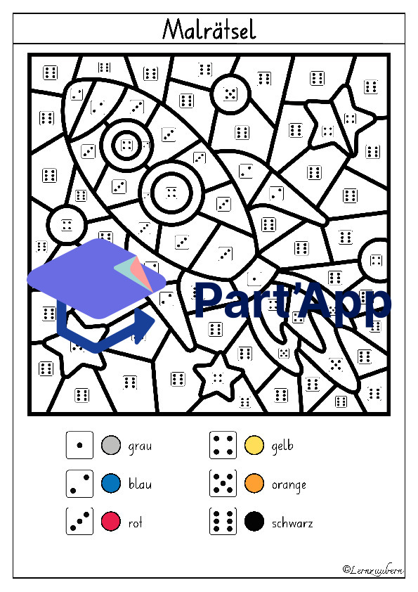 Malen nach Zahlen: Weltall (Kindergarten)_4