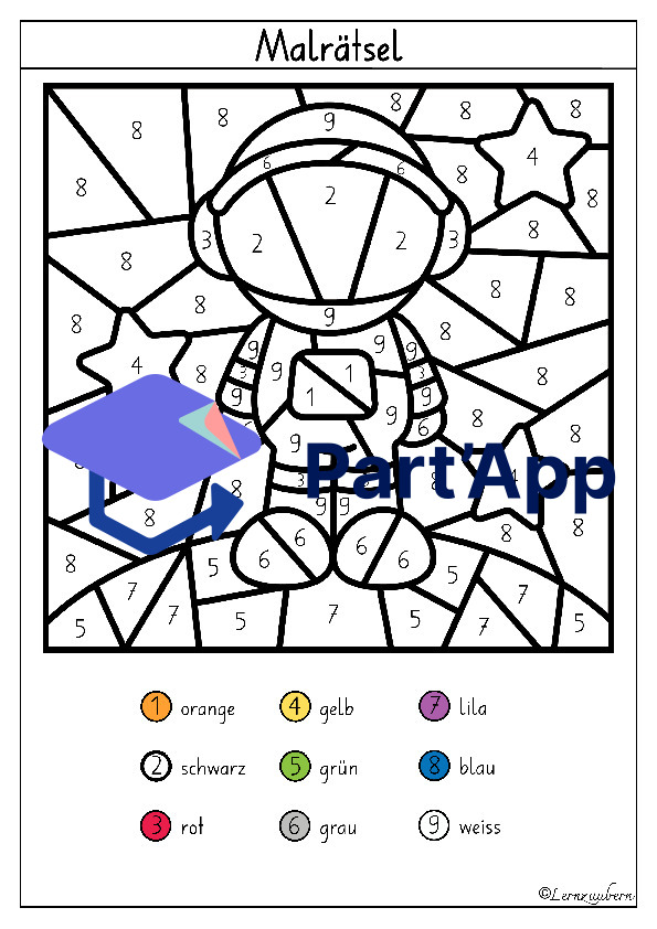Malen nach Zahlen: Weltall (Kindergarten)_6