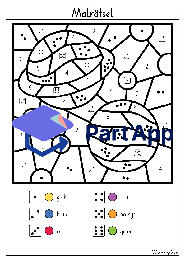 Malen nach Zahlen: Weltall (Kindergarten)_8
