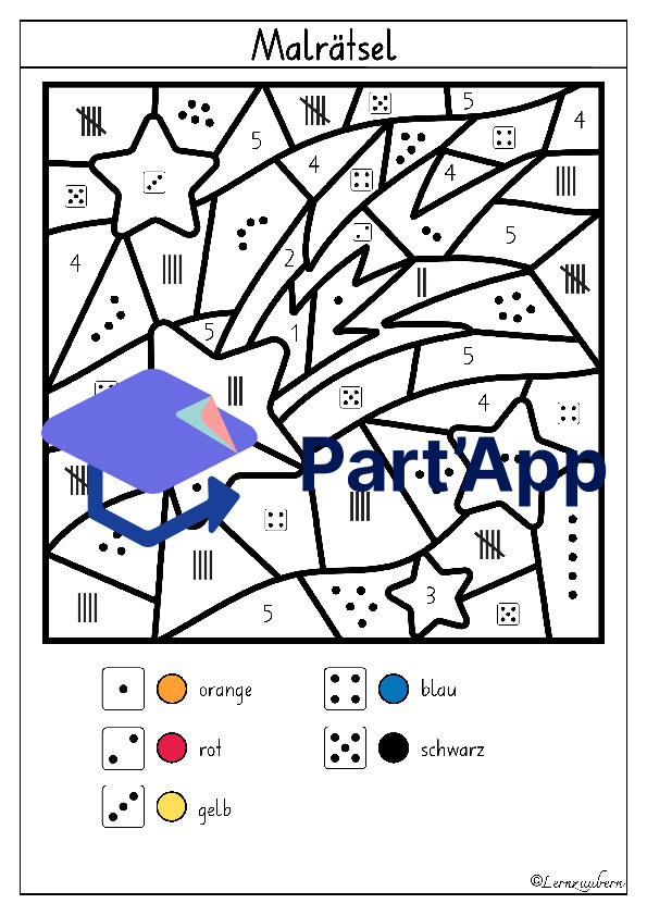 Malen nach Zahlen: Weltall (Kindergarten)_9