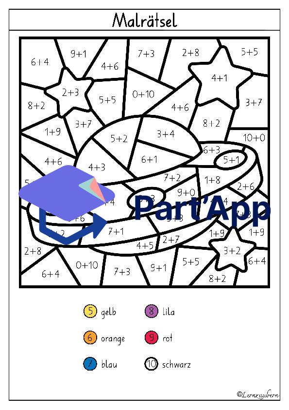 Malen nach Zahlen: Weltall (Kindergarten)_10