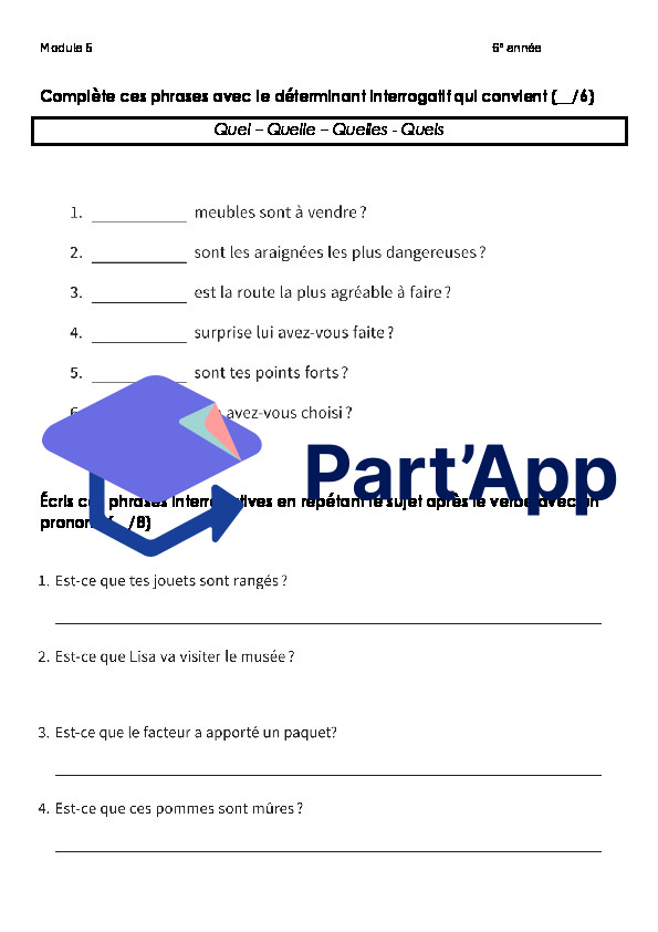 Evaluation de français 6e année (Module 5 grammaire et conjugaison)_3