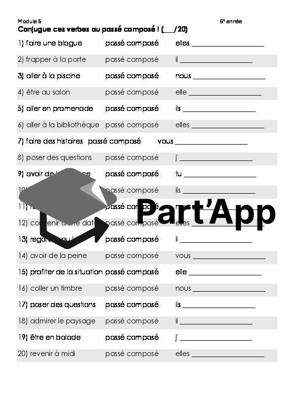 Evaluation de français 6e année (Module 5 grammaire et conjugaison)_4