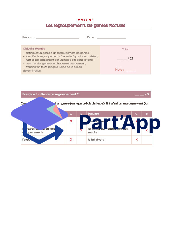Français - Evaluation sommative - les regroupements de genres_6