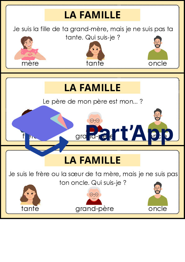Devinettes sur le thème de la famille - Cartes à pince_2